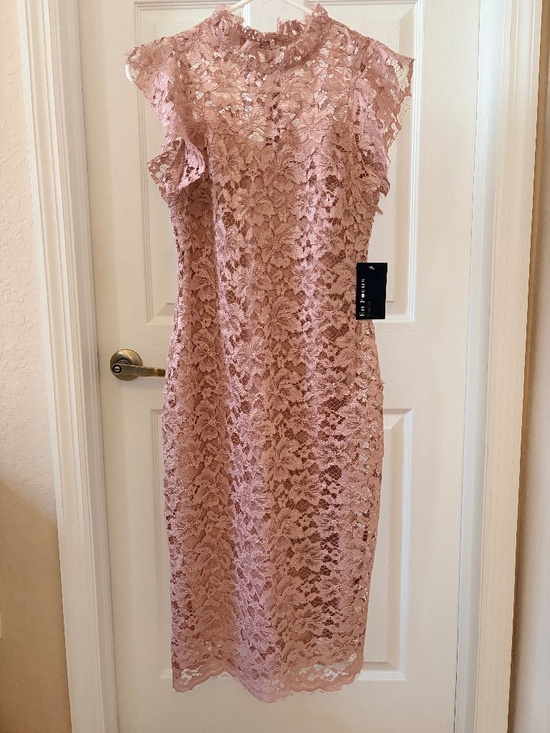 En Focus Dresses & Skirts - En Focus Rose-Pink Lace Floral Dress